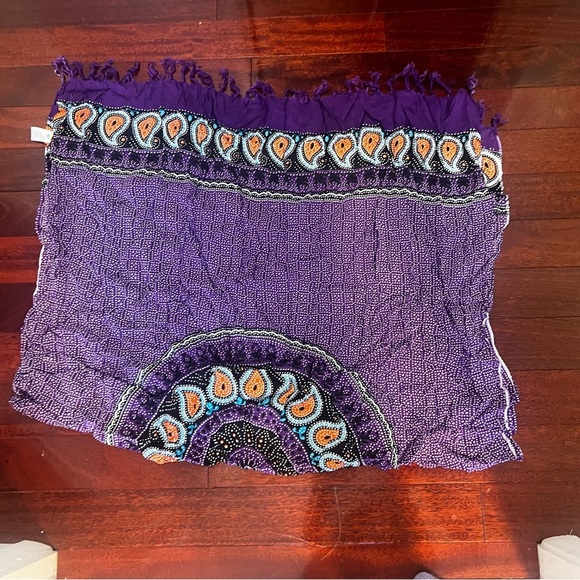 Mandala Purple Patterned sarong or beach cover up - Picture 2 of 2